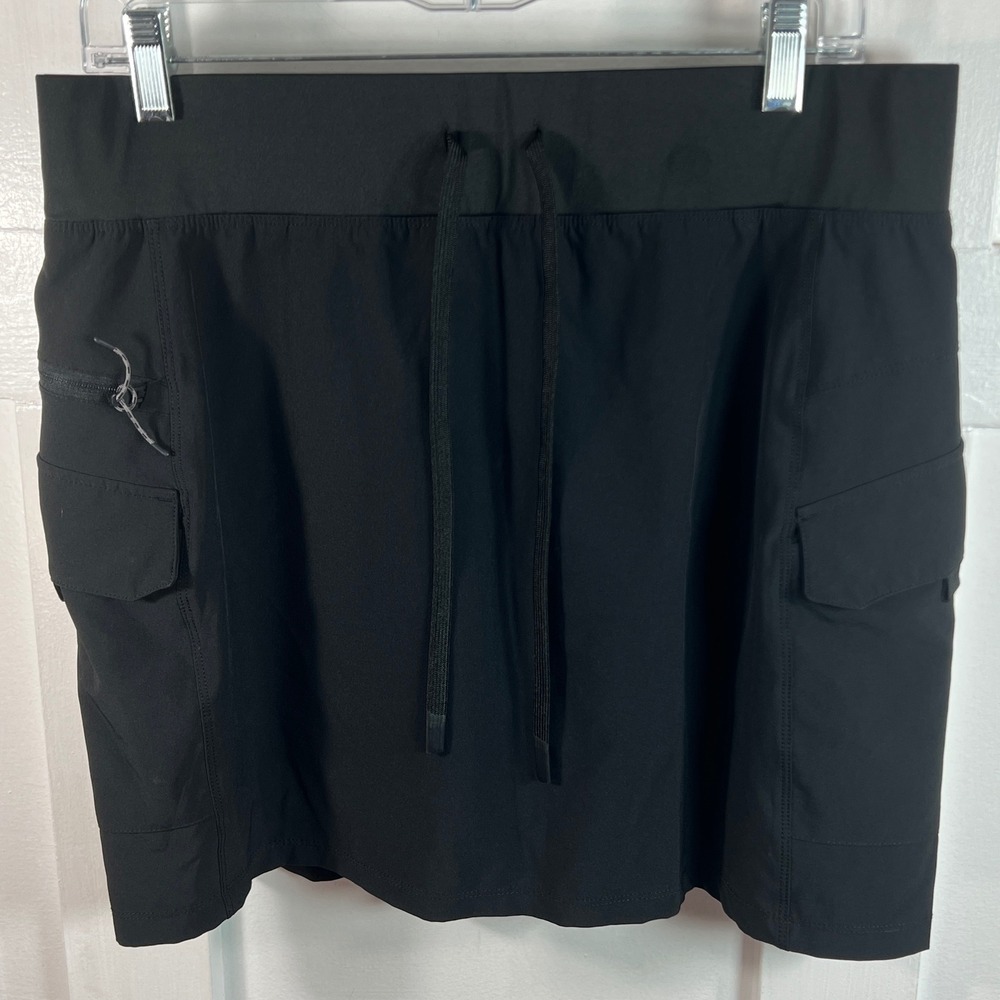 Gerry Womens Black Cargo Active Skort Large Hiking Outdoor Athletic 1745697